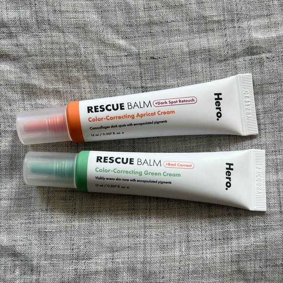 Hero Cosmetics Rescue Balm Set of 2 - Dark Spot Retouch and Red Correct - Picture 1 of 2